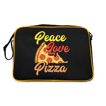 Peace Love Pizza - Sac Retro - noir/or - Dos