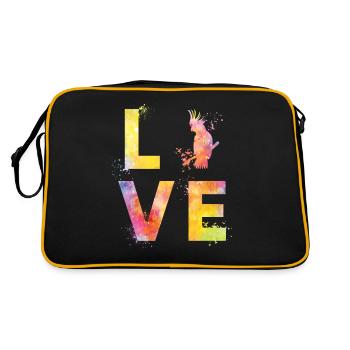 Les perroquets adorent - Sac Retro - noir/or - Dos