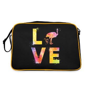 Oiseau d’autruche Amour d’oiseau d’autruche - Sac Retro - noir/or - Dos