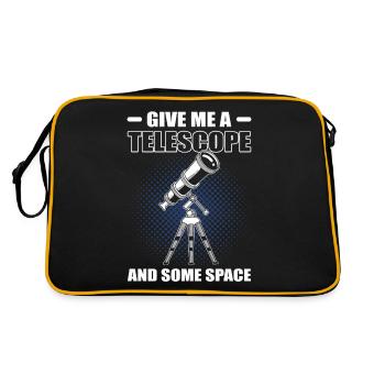 Donnez-moi un télescope et un voyage dans l’espace - Sac Retro - noir/or - Dos