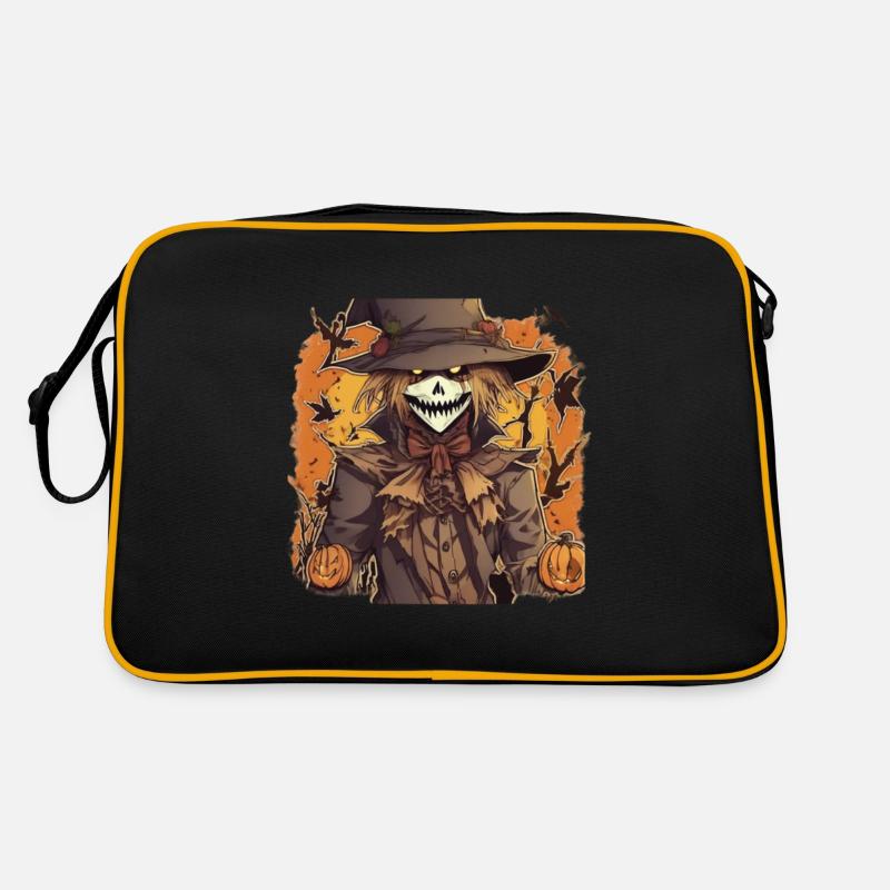 Vogelscheuche Halloween Vogelscheuchen Kostüm Retro Tasche