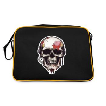 Crânes Crâne Crâne Crâne Os du crâne - Sac Retro - noir/or - Dos