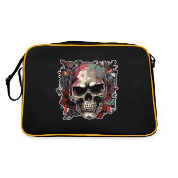Crânes Crâne Crâne Crâne Os du crâne - Sac Retro - noir/or - Dos