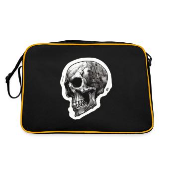 Crânes Crâne Crâne Crâne Os du crâne - Sac Retro - noir/or - Dos