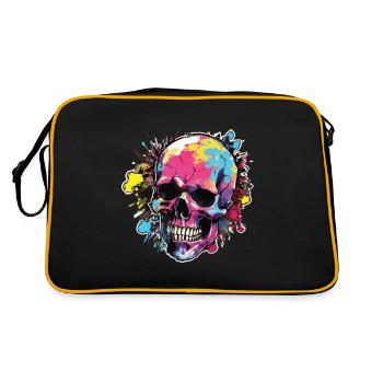 Crânes Crâne Crâne Crâne Os du crâne - Sac Retro - noir/or - Dos