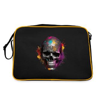 Crânes Crâne Crâne Crâne Os du crâne - Sac Retro - noir/or - Dos