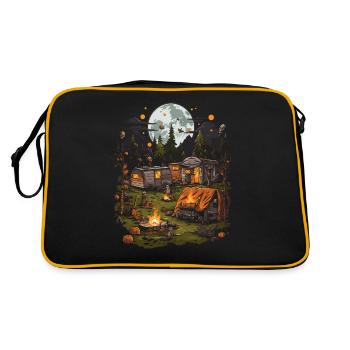 Spooky Halloween camping adventure in the forest - Retro Bag - black/gold - Back