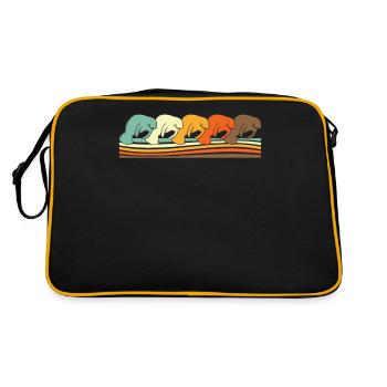 Lamantin Rétro Vintage - Sac Retro - noir/or - Dos