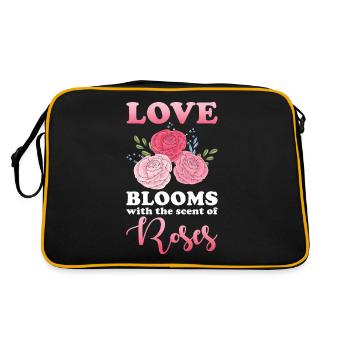 Pétales de roses roses arôme roseraie - Sac Retro - noir/or - Dos