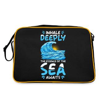 Ocean Sea Beach Holiday Souvenir Sea Breeze - Retro Bag - black/gold - Back