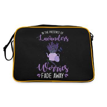 Lavande Fleur de Lavande Huile Essentielle Parfum de Lavande - Sac Retro - noir/or - Dos