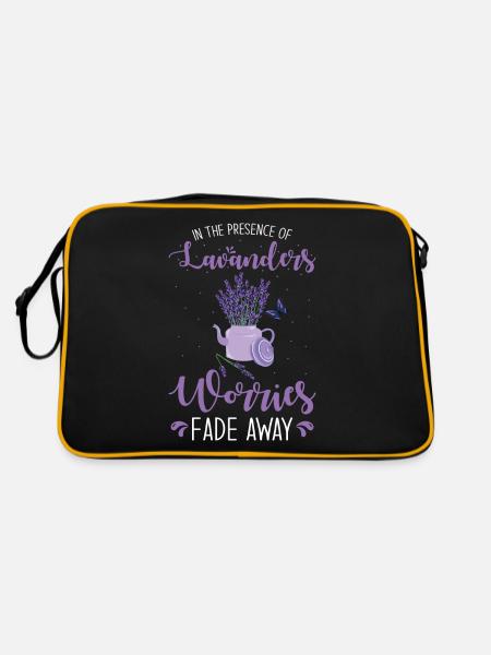 Lavender Lavender Flower Essential Oil Lavender Scent - Retro Bag - black/gold - Back