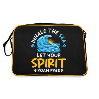 Ocean Sea Beach Holiday Souvenir Sea Breeze - Retro Bag - black/gold - Back