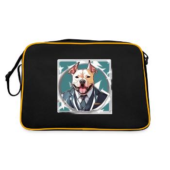 Pitbull Pitbull Chien Pitbull Vêtements Pitbulls - Sac Retro - noir/or - Dos