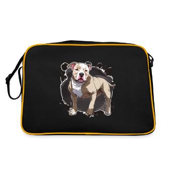 Pitbull Pitbull Chien Pitbull Vêtements Pitbulls - Sac Retro - noir/or - Dos