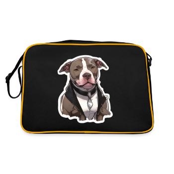 Pitbull Pitbull Chien Pitbull Vêtements Pitbulls - Sac Retro - noir/or - Dos