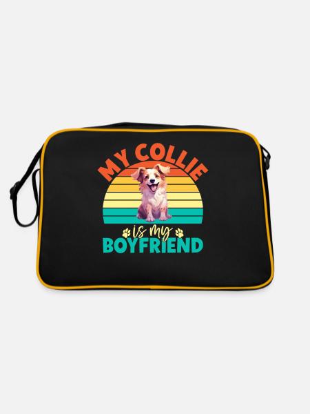 Cadeaux Collie - Sac Retro - noir/or - Dos