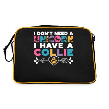 Cadeaux Collie - Sac Retro - noir/or - Dos
