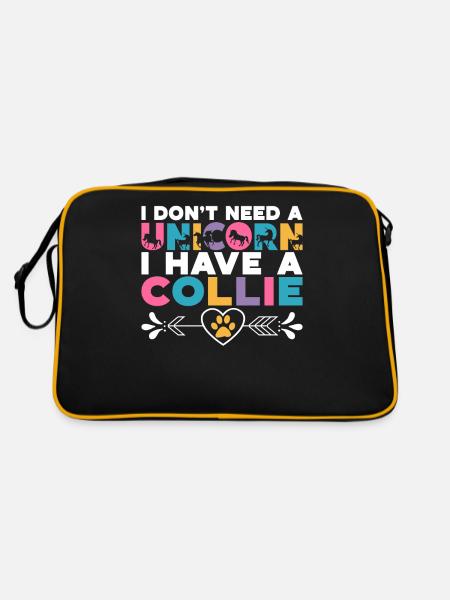 Cadeaux Collie - Sac Retro - noir/or - Dos