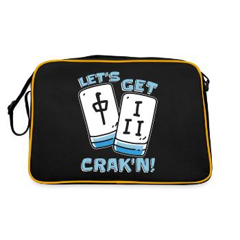 Mahjong Let's Get Crak'n Board Game Mahjong Tiles - Retro Bag - black/gold - Back