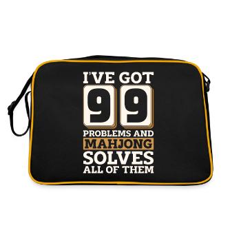 Mahjong I've Got 99 Problems And Chinese Mahjong - Retro Bag - black/gold - Back