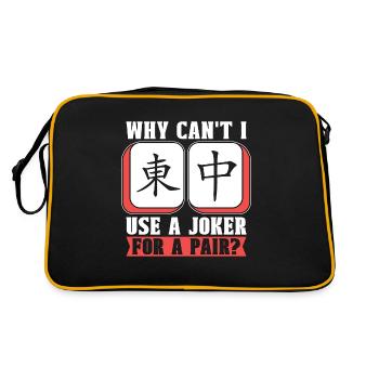 Mahjong Why Can't I Use A Joker For A Mahjong Game - Retro Bag - black/gold - Back