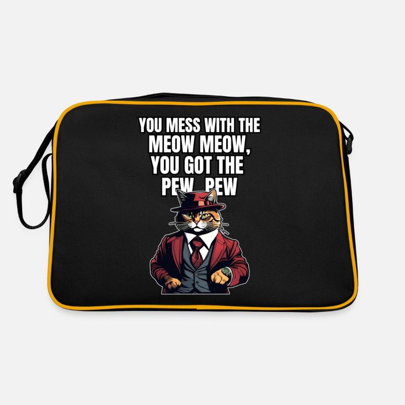 Katzen Katze Katzenshirt Katze Geschenkidee kitten Retro Tasche