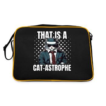 Chemise Chat Chat Cadeau Idée Mastic - Sac Retro - noir/or - Dos