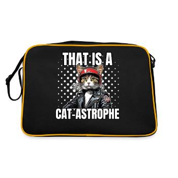 Chemise Chat Chat Cadeau Idée Mastic - Sac Retro - noir/or - Dos