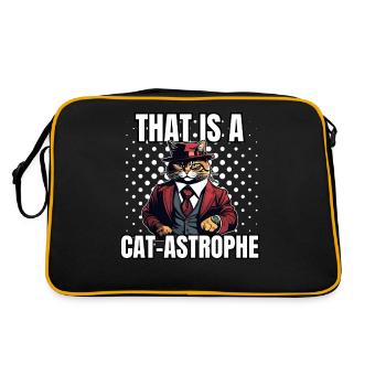 Chemise Chat Chat Cadeau Idée Mastic - Sac Retro - noir/or - Dos