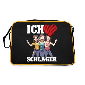 I love Schlager - Retro Bag - black/gold - Back