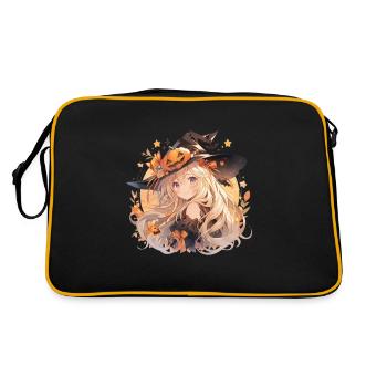 Hexe Hexen Hexe Halloween Hexen Outfit - Retro Tasche - Schwarz/Gold - Hinten
