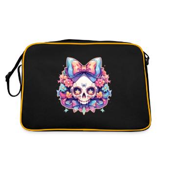 Skulls - Retro Tasche - Schwarz/Gold - Hinten
