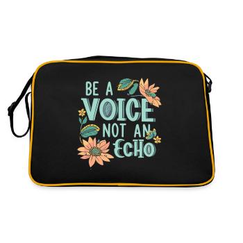 Be A Voice Not An Echo - Retro Bag - black/gold - Back