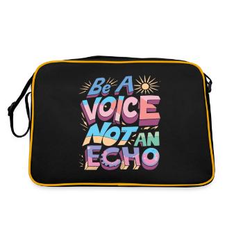 Be A Voice Not An Echo - Retro Bag - black/gold - Back