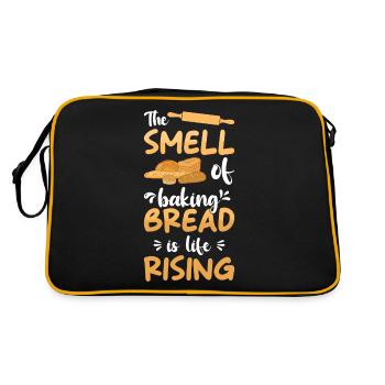 Bread lovers baker bake freshly baked bread - Retro Bag - black/gold - Back