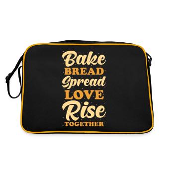 Bread Baker Baking - Retro Bag - black/gold - Back