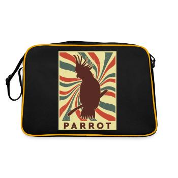 Perroquet Rétro Vintage - Sac Retro - noir/or - Dos
