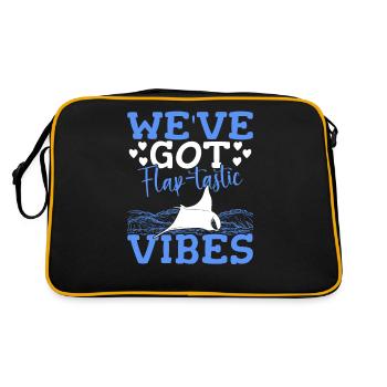 Manta Rays Flap-tastic Vibes Manta Rays - Retro Bag - black/gold - Back