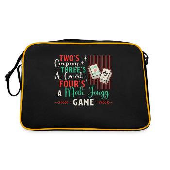 Mahjong Two’s Company Three’s A Crowd Game Night - Sac Retro - noir/or - Dos