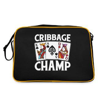 Tournoi Cribbage Champ Loves Playing Cards - Sac Retro - noir/or - Dos