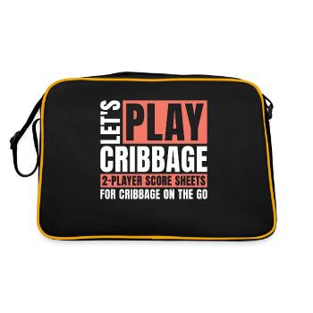 Cribbage Let’s Play Cribbage Tournoi Jeu de cartes - Sac Retro - noir/or - Dos