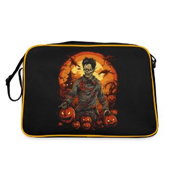 Zombie coréen effrayant d’Halloween - Sac Retro - noir/or - Dos