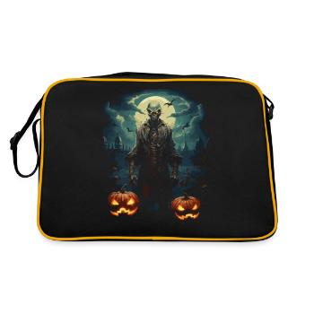Zombie Apocalypse Effrayant Halloween Zombies - Sac Retro - noir/or - Dos