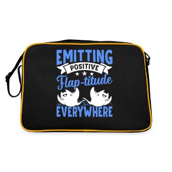 Raies manta Volet positif Raies manta - Sac Retro - noir/or - Dos