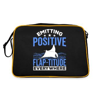 Manta Rays Positive Flap-titude Manta Rays - Retro Bag - black/gold - Back