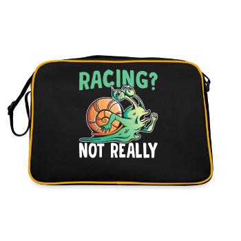 Snail lovers run snail owners sluggish - Retro Bag - black/gold - Back