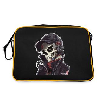 Crânes Crâne Crâne Crâne Os du crâne - Sac Retro - noir/or - Dos