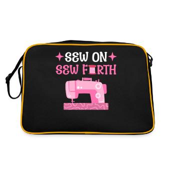 Sew On & Sew Forth Sewer Sewing Lover - Retro Bag - black/gold - Back