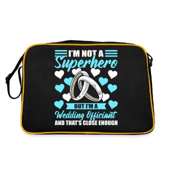 I'm Not Superhero I'm Wedding Officiant That's - Retro Bag - black/gold - Back
